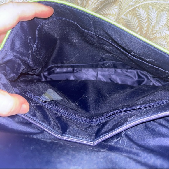 Vera Bradley Green and Black Striped Satchel - Picture 7 of 7